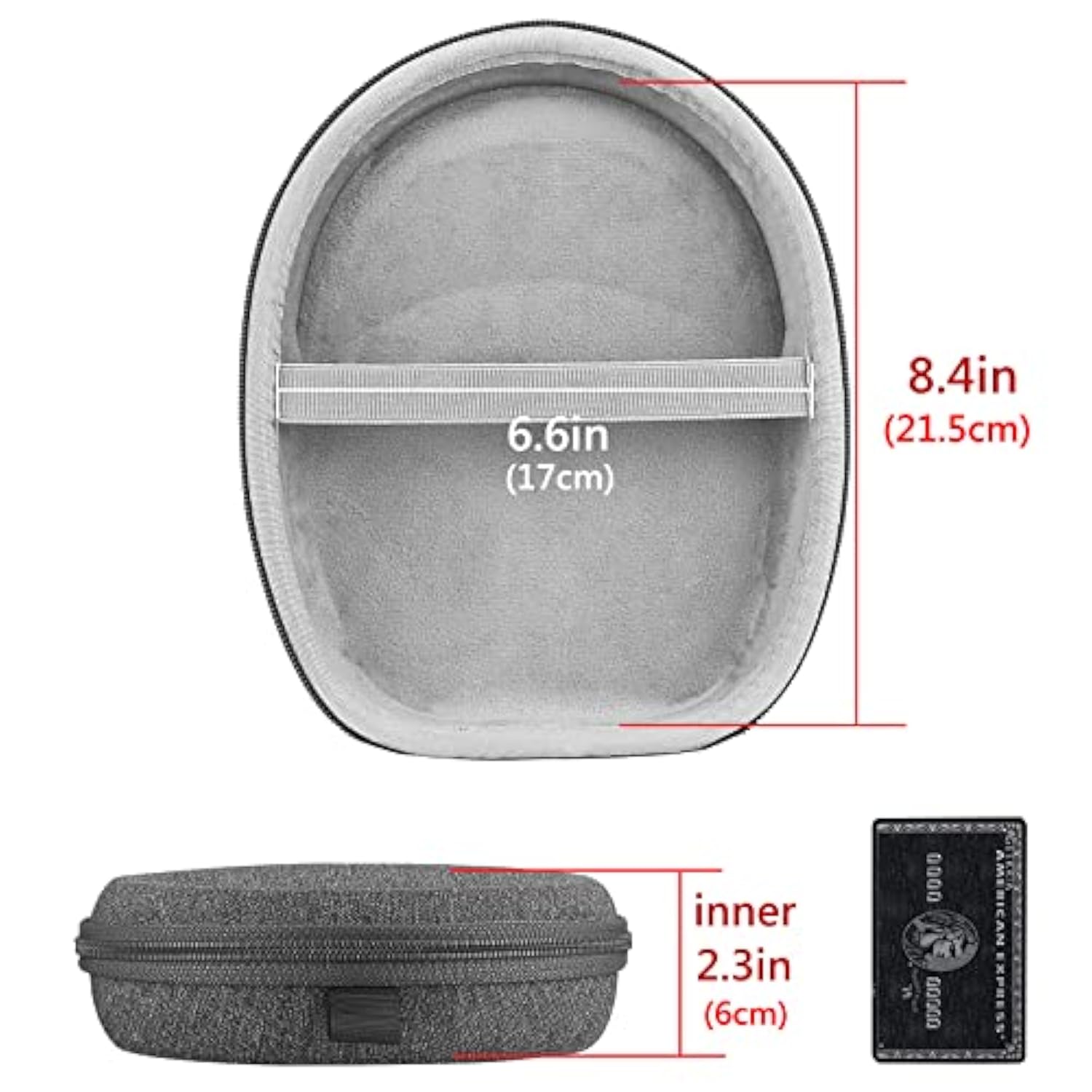 Geekria Shield Case Compatible with Jabra Evolve2 75, Evolve2 65, Evolve2 55, Evolve2 50, Elite 45h, Replacement Protective Hard Shell Travel Carrying Bag with Cable Storage (Dark Grey)