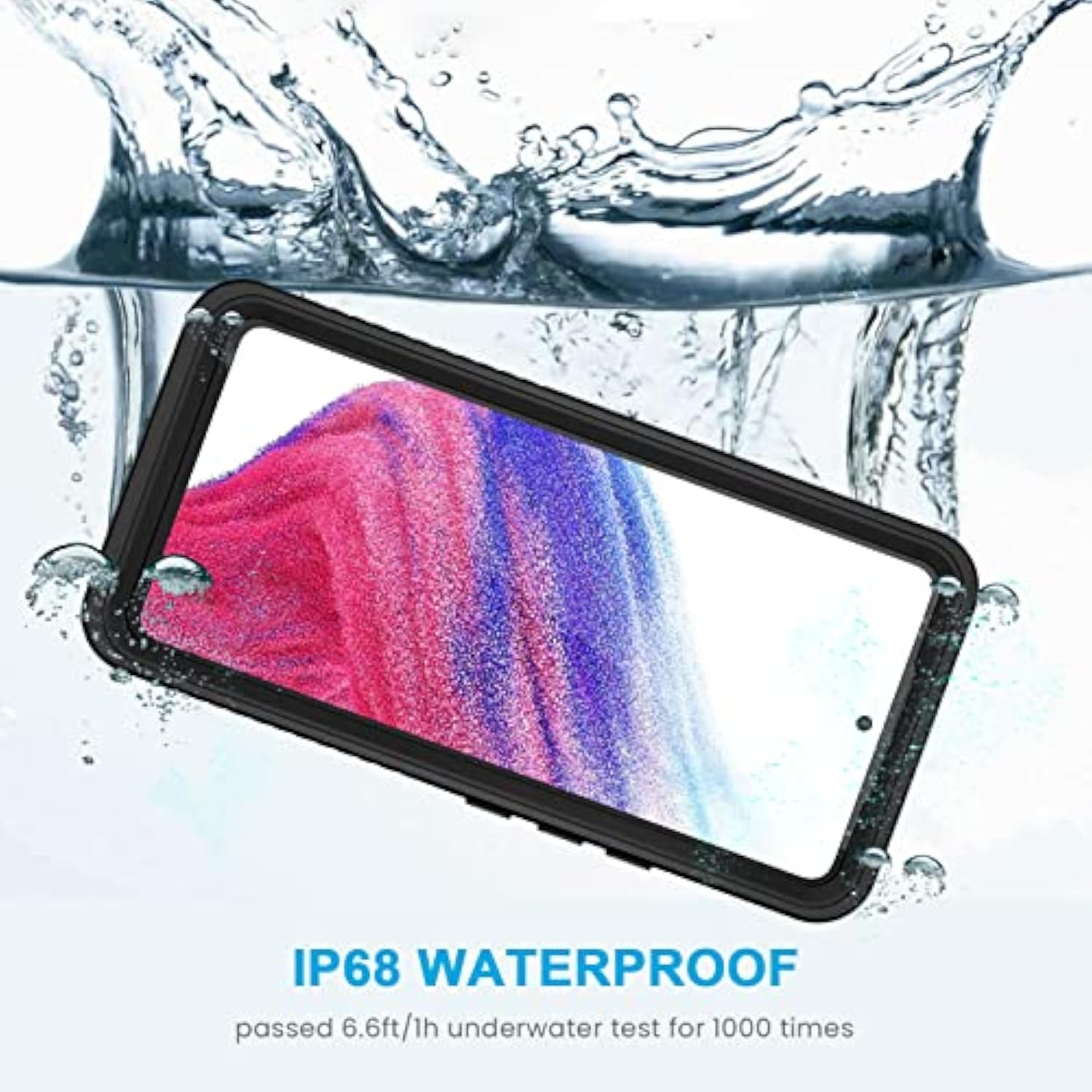 For Samsung Galaxy A53 5G Case, Ip68 Waterproof Dustproof With Built-In Screen Protector, Heavy Duty Full Body Protective Phone Case For Samsung A53 5G, Black/Clear