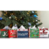 Medium Gift Bags With Tissue Paper For Christmas 24-Pack Fun Bright Designs Merry Christmas, Joy, Holidays