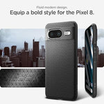 Spigen Liquid Air Armor Designed for Pixel 8 Case (2023) [Military-Grade Protection] - Matte Black