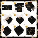 50 Pcs Share A Memory Cards For Collections Of Life, Memory Cards Box For Guest Ideas Funeral Graduation Wedding Bridal Shower Birthday Anniversary Retirement(Black, Gold)