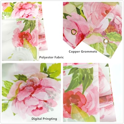 Just Married Wedding Backdrop,Wedding Party Banner with 70.8 X43.3 inch, Floral Bridal Shower Backdrop Banner Sign for Bridal Shower Wedding Engagement Party Decorations Photography Background