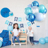 60 Pcs Teal & Turquoise Blue Balloons, Metallic & Pastel for Ocean & Mermaid Theme Party