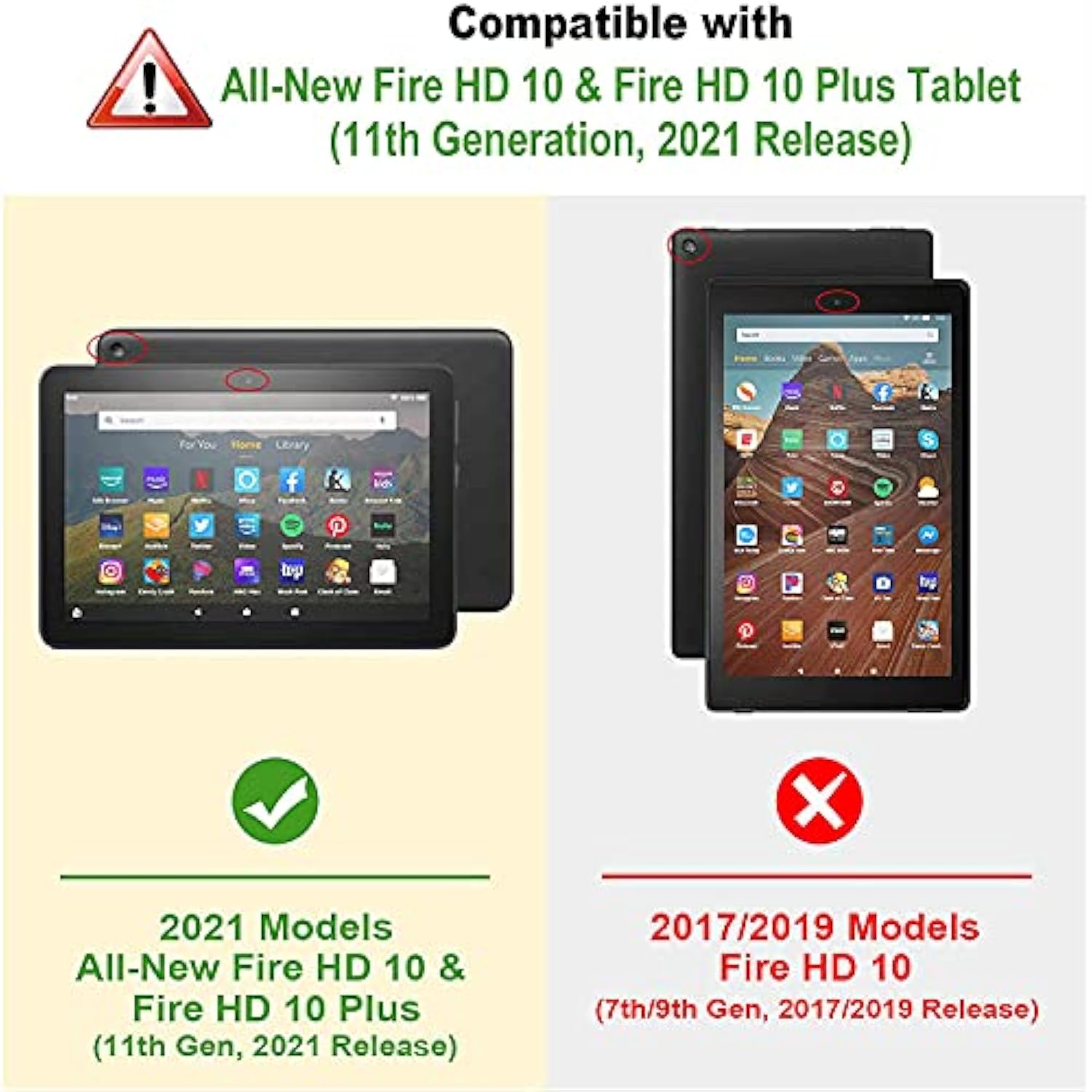 Case For All-New Fire Hd 10/Fire Hd 10 Plus Tablet 10.1" (11Th Gen, 2021 Relea