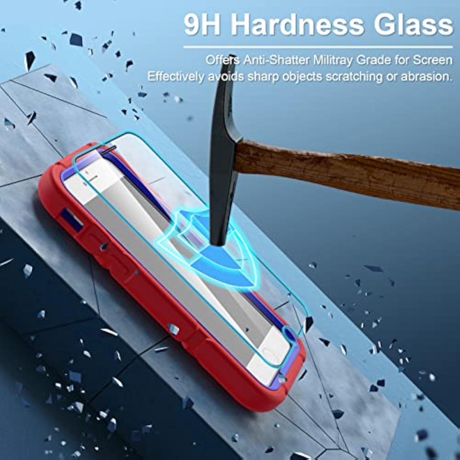 For Se 2022/2020 Case, For 8/7 / 6 / 6S With [2Pack] Tempered Glass Screen Protector, Heavy Duty Shockproof Protective Se 3Rd/2Nd Generation Cover 4.7" For Kids Boys