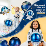 8 Pieces Outer Galaxy Space Balloons Large Inflatable Rocket Astronaut Earth Spaceship Planet Balloons Space Themed Party Supplies For Galaxy Birthday Party Photo Booth
