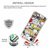 Case for iPhone 16e and iPhone 17e with Pop Culture Design,Aesthetic Cartoon Sticker Bomb Art Collage,Clear Slim Soft TPU Bumper Phone
