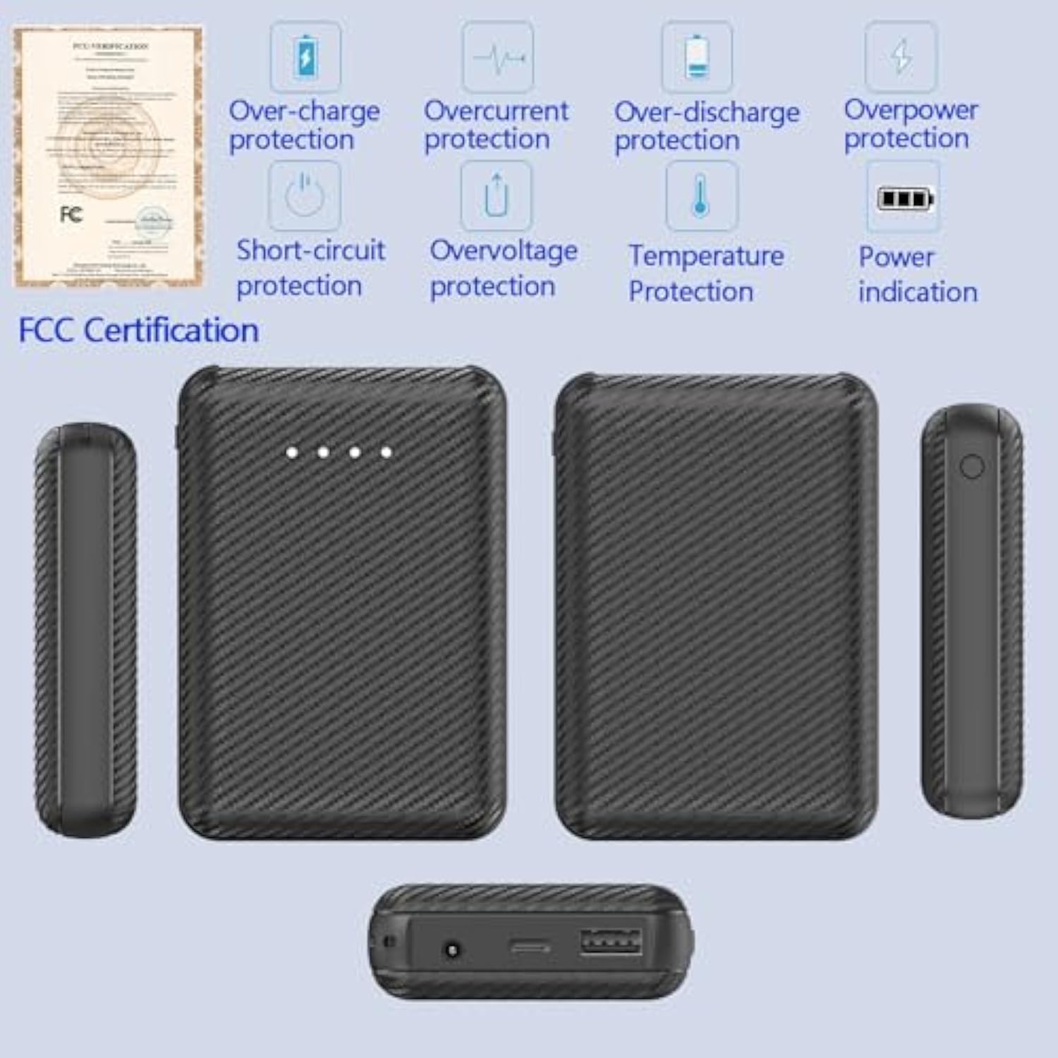 Portable Charger, Heated Gilet Vest Jacket Power Bank 7.4V 3A Usb, 20000 Mah Dc 3.5Mm Portable Battery Bank, Battery Pack For Iphone,Samsung, Huawei, Heated Clothes 1Pack