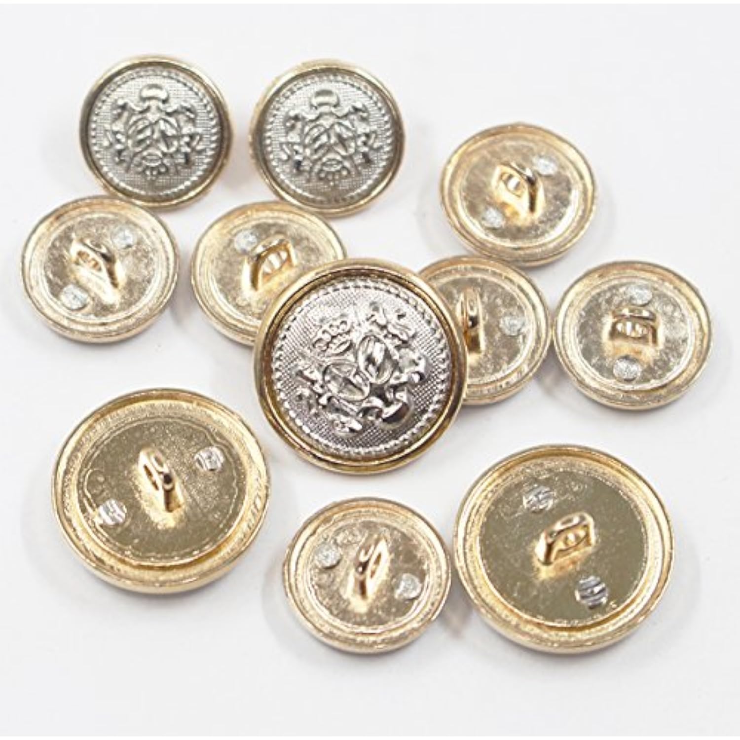 11 Pieces Polished Gold With Inlaid Silver Metal ~Lion & Stallion Roya