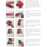 Color Chic Plaid Fabric Ribbon, 2.5" X 50 Yd, Shocking Pink/Turquoise