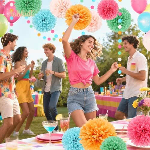 Rainbow Birthday Decorations for Girls Women,15PCS