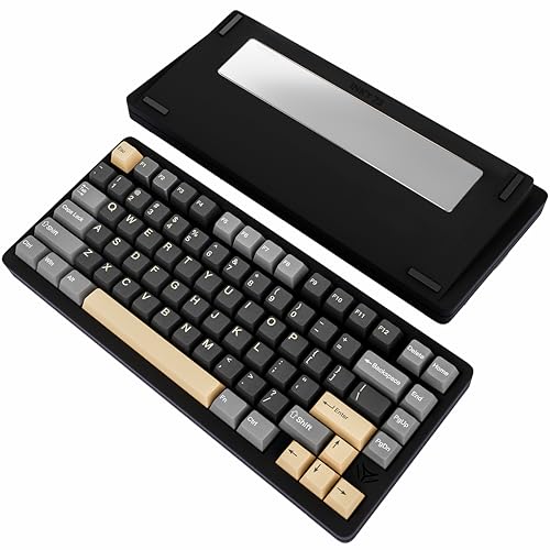 Mk Inky75 Mechanical Keyboard With Full Aluminum Wireless Mechanical Gaming Keyboard, 75% Layout Mechanical Keyboard Bt/2.4G/Usb-C,Hot Swappable, Creamy Sounding, Rgb/Pp/4000Mah(Raven Black)