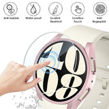 [5+5 Pack] Galaxy Watch 6 Screen Protector Case 40Mm, Anti-Fog Tempered Glass Protective Film And Hard Pc Protective Bumper Compatible With Samsung Galaxy Watch 6 40Mm Accessories