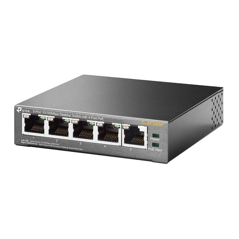 TP-Link 5 Port Fast Ethernet 10/100Mbps PoE Switch | 4 PoE Ports @58W | Deskto