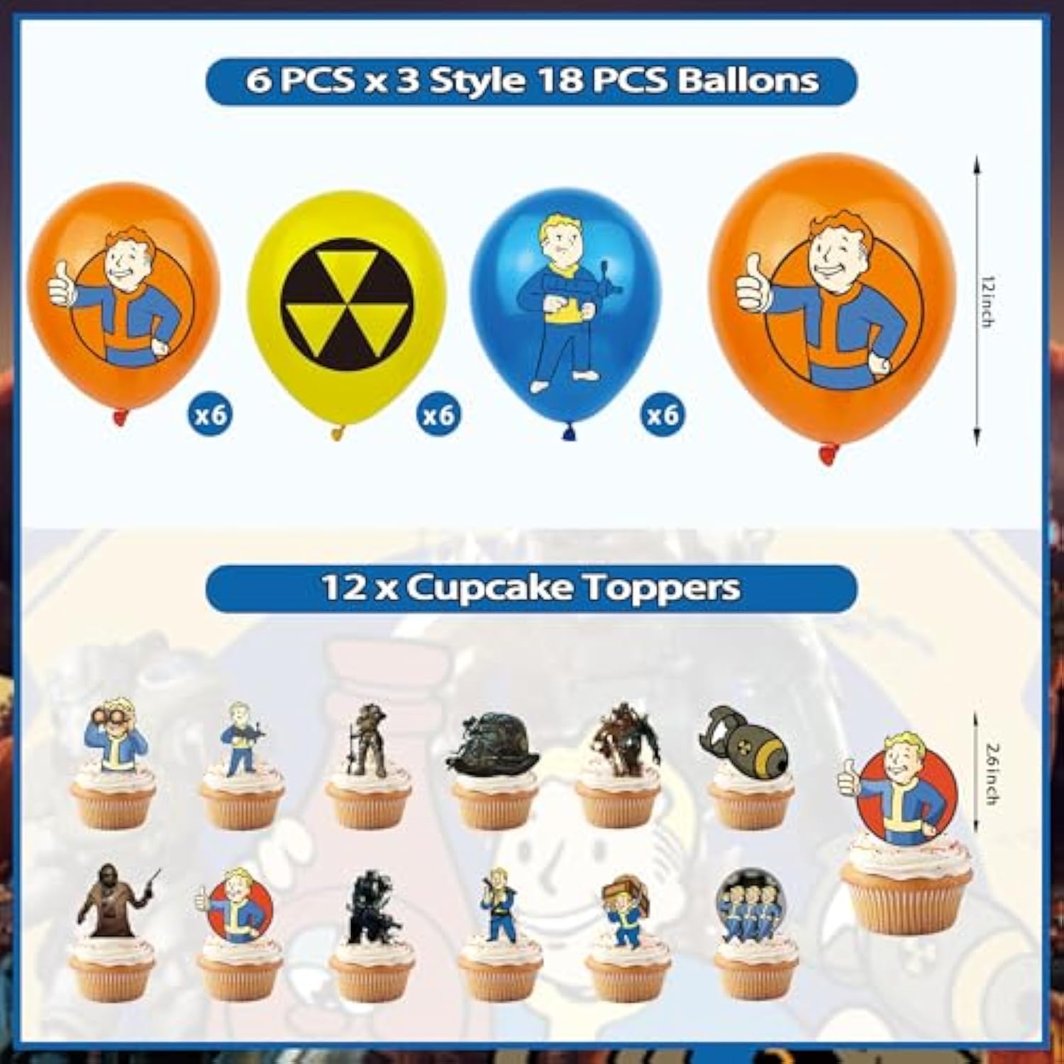 Gaming Birthday Party Decoration, Include Birthday Banner, Cake Topper, Latex Balloons, And 50Pcs Stickers For Kids Teens Gaming Fan Fans Party Supplies