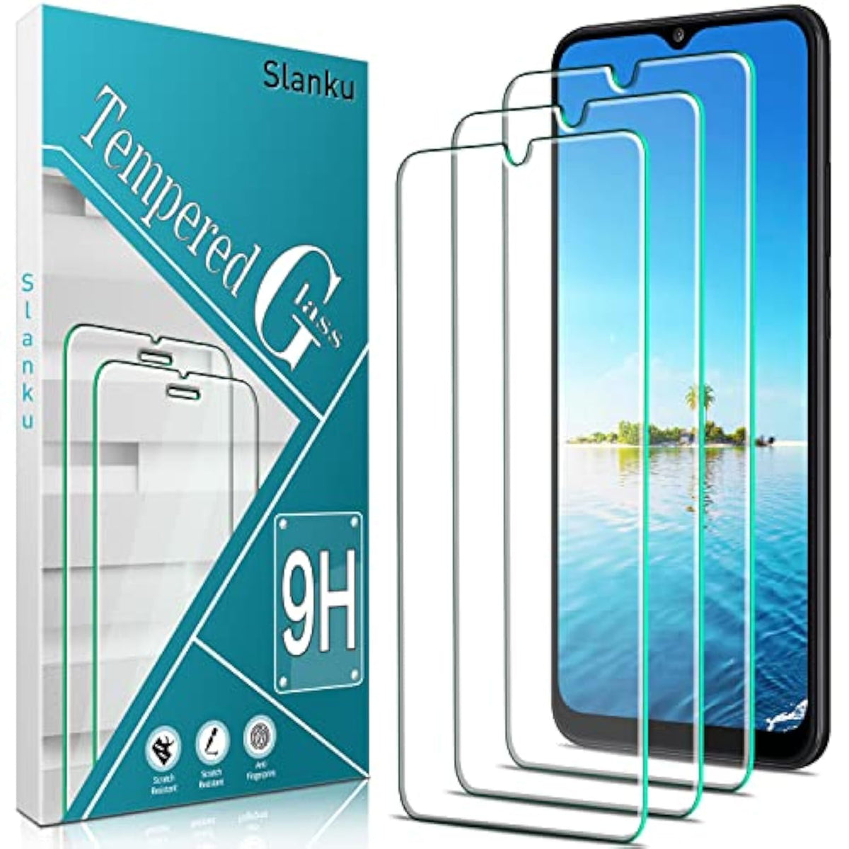 [3 Pack] Screen Protector For Samsung Galaxy A32 5G, M12 Tempered Glass, Bubbles Free, Case Friendly, Anti-Scratch, Easy To Install, 9H-Hardness
