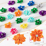 150 Pieces Satin Ribbon Flowers Small Flowers For Crafts 1.2 Inch Mini