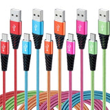 Micro Usb Cable Fast Charge,Nylon Braided Android Usb Cable 6Ft 5-Pack Phone Charging Cord Compatible With Samsung Galaxy S6 S7 Edge J3 J7,Lg,Htc,Motorola,Sony,Xbox One,Ps4