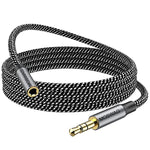 3.5Mm Extension Cable 6.6Ft/2Meter Audio Male To Female Stereo Extension Adapter Nylon Braided Cord Compatible For Home/Car Stereos Smartphones Headphones Tablets Media Players And More