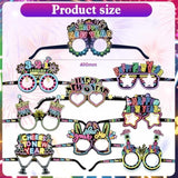 36 Pcs 2026 New Year Party Kit with Glitter Hats, Glasses, Headbands, and Noisemakers