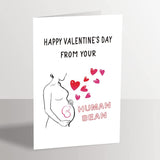 Dad To Be Valentine'S Day Card, Pregnant Mom Valentines Card For Husband, Vday Gift From Wife Baby