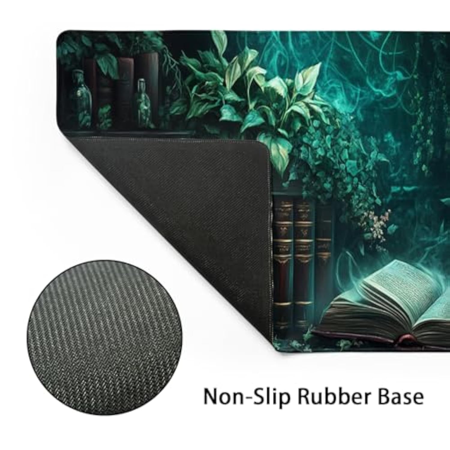 Dark Academia Mouse Pad Gothic Plant Extended Desk Mat Spooky Witchy Large Xl Mousepad Non-Slip Rubber Base Stitched Edge Long Keyboard Pad For Desk Gaming Laptop Desktop 31.5X11.8 Inch