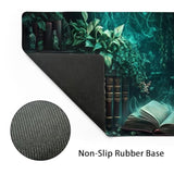 Dark Academia Mouse Pad Gothic Plant Extended Desk Mat Spooky Witchy Large Xl Mousepad Non-Slip Rubber Base Stitched Edge Long Keyboard Pad For Desk Gaming Laptop Desktop 31.5X11.8 Inch