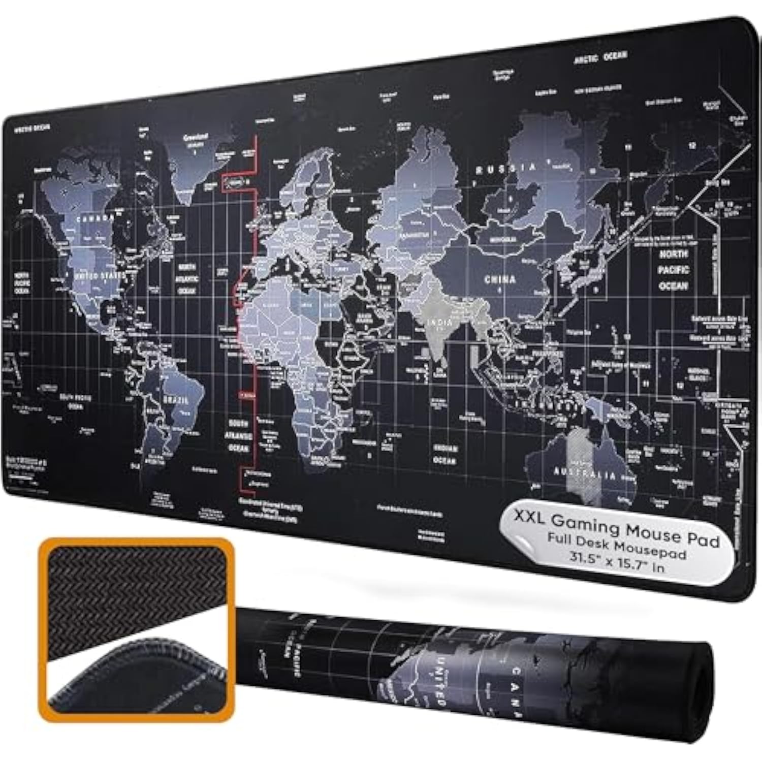Xxl Gaming Mouse Pad – Full Desk Mousepad, Premium Rubber Non-Slip Keyboard Mat With Stitched Edges & Smooth Surface – Desk Pad For Gamers, Students & Office Workers (31.5" X 15.7" In)