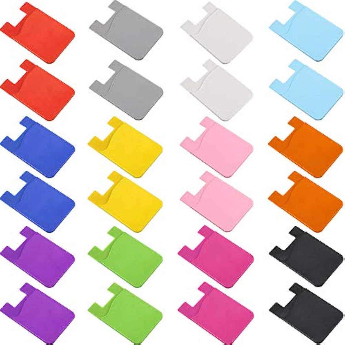 24-Pack Stick-On Phone Card Holder Adhesive Wallet for ID & Credit Cards