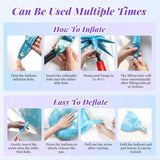 212Pcs Frozen Balloon Arch Garland Kit, Blue Purple White Balloons With Fringe Curtain Snowflake Balloons Birthday Banner For Winter Wonderland 3Th 4Th Frozen Birthday Party Decorations