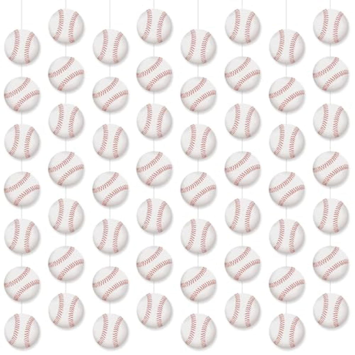 8 Pcs Baseball Garland Banner, Baseball Paper Cutouts Hanging Swirl, Sports Balls Hanging Decorations For Birthday Party Wedding Baby Shower Home Classroom Decor Favors