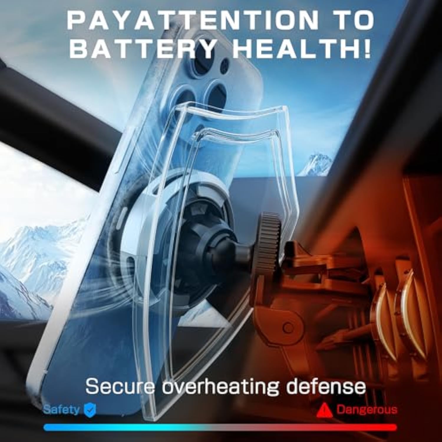 For Magsafe Car Mount Charger, Car Charger Qi2,15W Wireless Car Charger, Rapid Cooling Drop, Compatible With Magsafe Charger Car, Air Vent Dashboard Phone Holder Mount For Iphone 16 15 14 13 12 Series