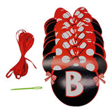 Minnie Themed Happy Birthday Banner Red Bow Polka Dots 1St Birthday Decoration