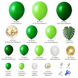 140Pcs Jungle Party Balloons Garland Arch Kit, Gold Lime Green Balloon