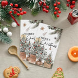 100 Christmas Disposable Paper Decorative Guest Napkins, Pine Tree Basket Hand Towel For Party Lunch Dinner Kitchen Bathroom