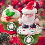 500 Pcs 1.5 Inch Merry Christmas Stickers Roll For Gift Packing, Cards, Envelopes, Party Supplies (Christmas Wreath 4)