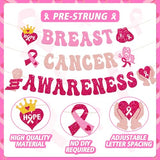 Breast Cancer Awareness Banner Breast Cancer Support Party Decorations October Breast Cancer Awareness Month Hope Courage Brave Party Supplies