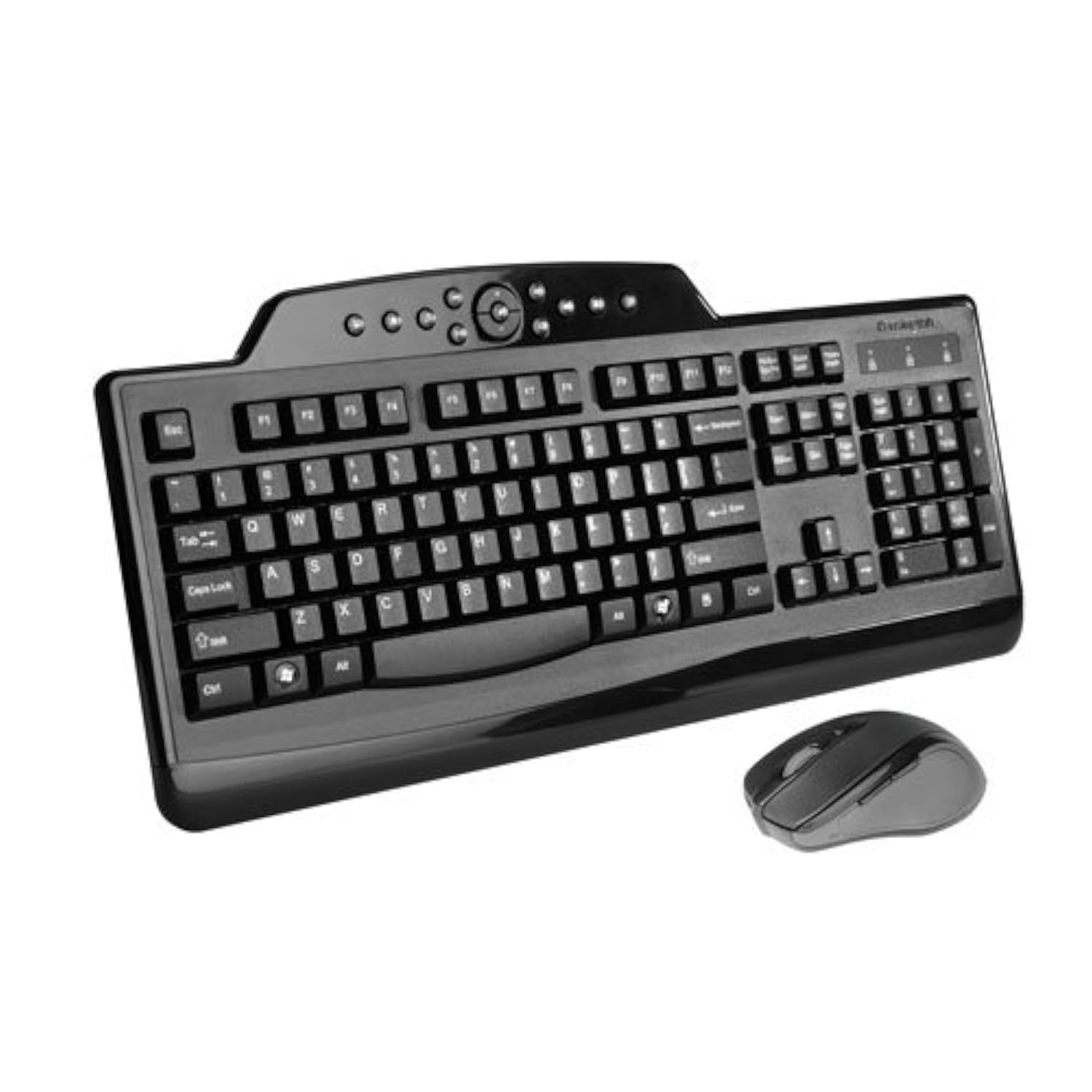 Kensington Pro Fit Wireless Media Desktop Set with Keyboard and Mouse (K72408US), Black