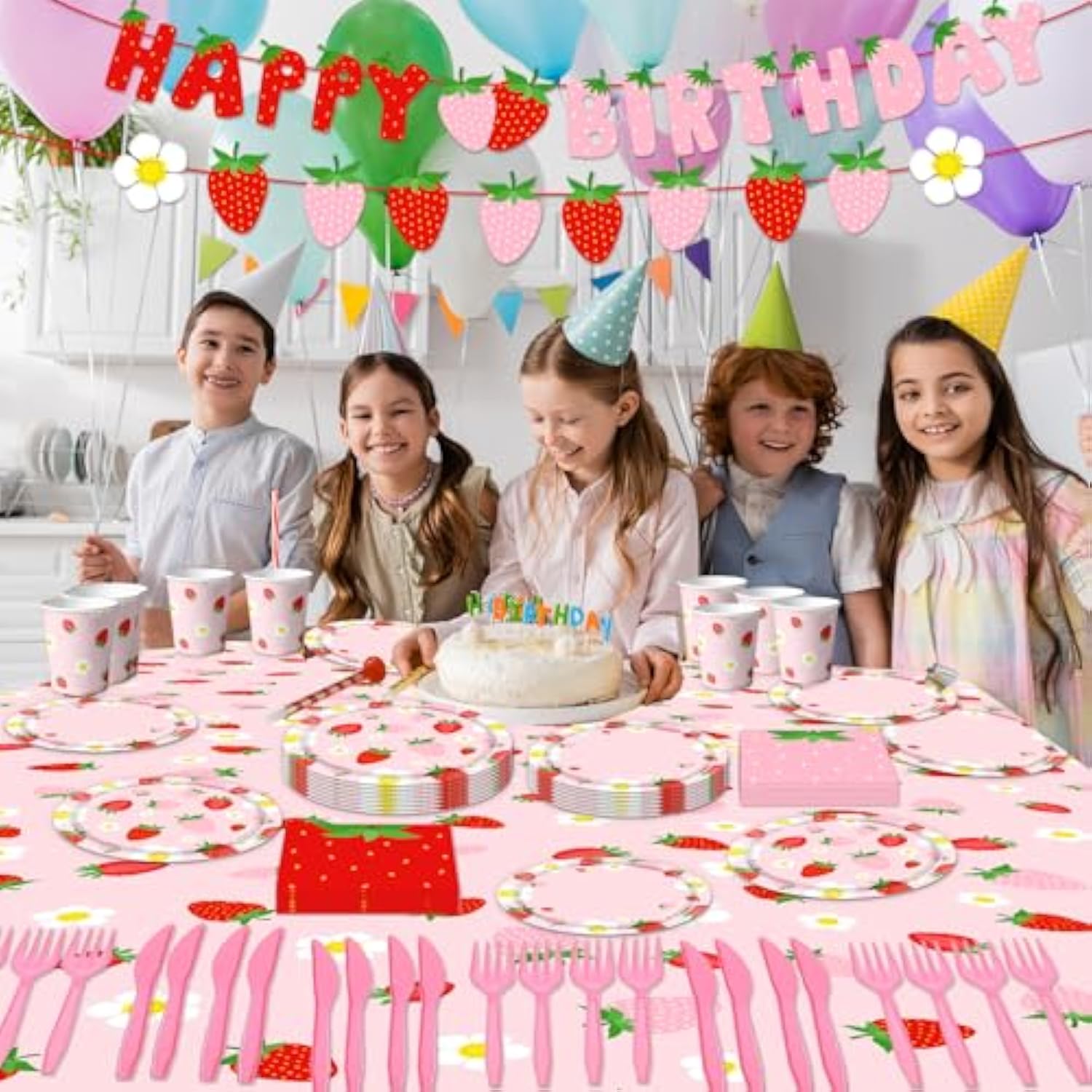 Strawberry Party Supplies Strawberry Theme Birthday Party Tableware Set Summer Fruit Themed Party Decorations For Berry Sweet Birthday Baby Shower Fruit 1St Party Decorations Serve 20