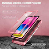 Case For (A16) 11Th Generation 11 Inch 2025, 10Th Generation Case 2022 With Screen Protector, Heavy Duty Shockproof Rugged Protective Cover, Watermelon Pink