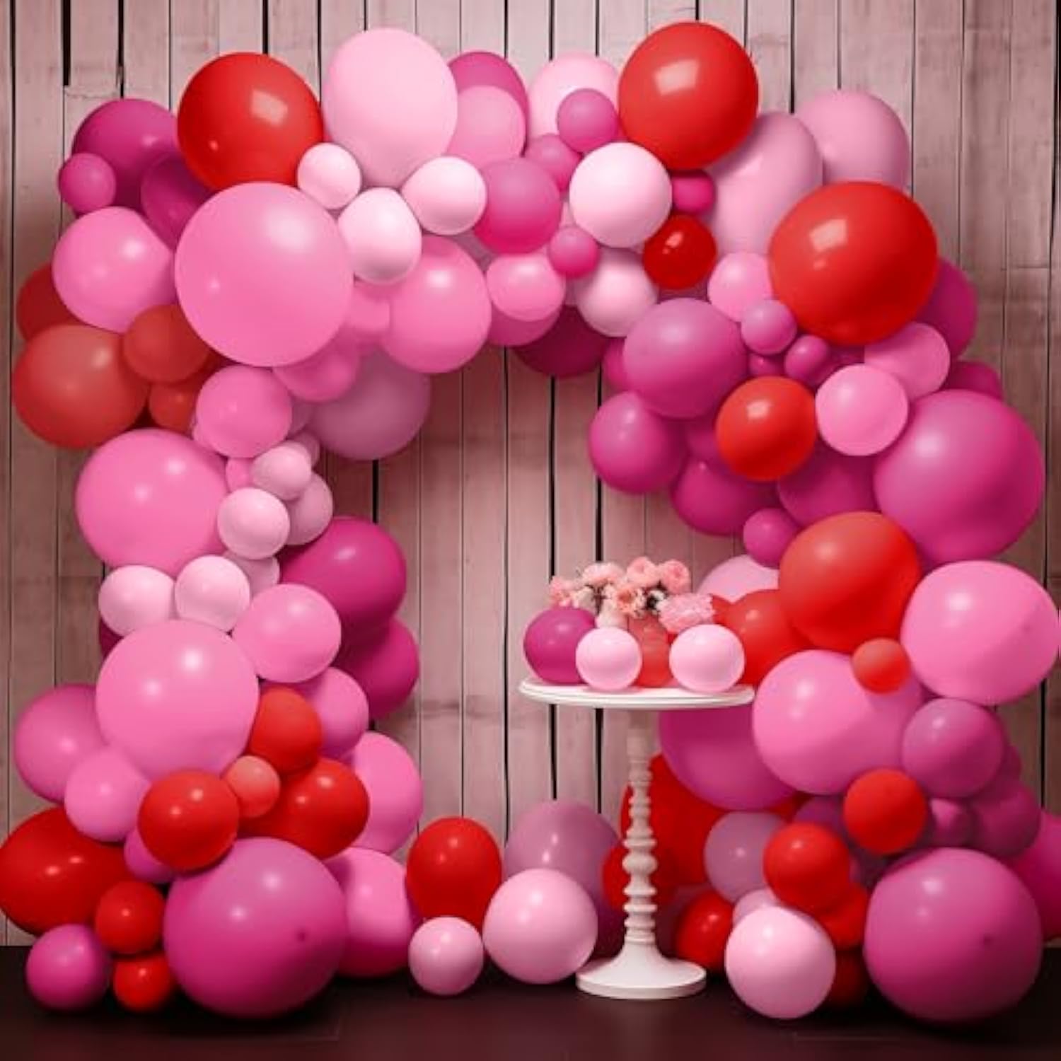 Pink And Red Balloon Arch Kit - Huge 18 Inch, Pack Of 186 | Red And Pink Balloon Arch Kit For Valentines Day, Birthday, Bachelorette, Anniversary Decorations | Valentines Day Decorations