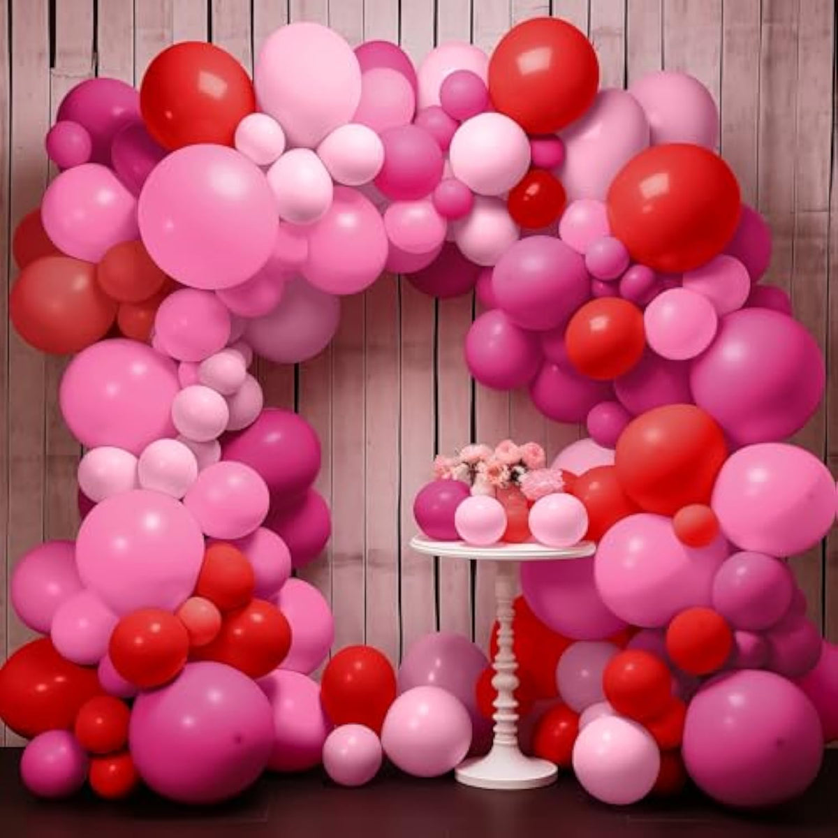 Pink And Red Balloon Arch Kit - Huge 18 Inch, Pack Of 186 | Red And Pink Balloon Arch Kit For Valentines Day, Birthday, Bachelorette, Anniversary Decorations | Valentines Day Decorations
