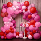 Pink And Red Balloon Arch Kit - Huge 18 Inch, Pack Of 186 | Red And Pink Balloon Arch Kit For Valentines Day, Birthday, Bachelorette, Anniversary Decorations | Valentines Day Decorations