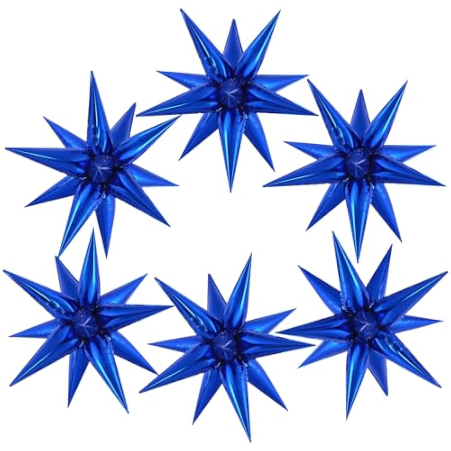 72Pcs Blue Star Balloons Foil Explosion & Cone Balloon Arch for Party Backdrops