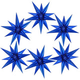 72Pcs Blue Star Balloons Foil Explosion & Cone Balloon Arch for Party Backdrops