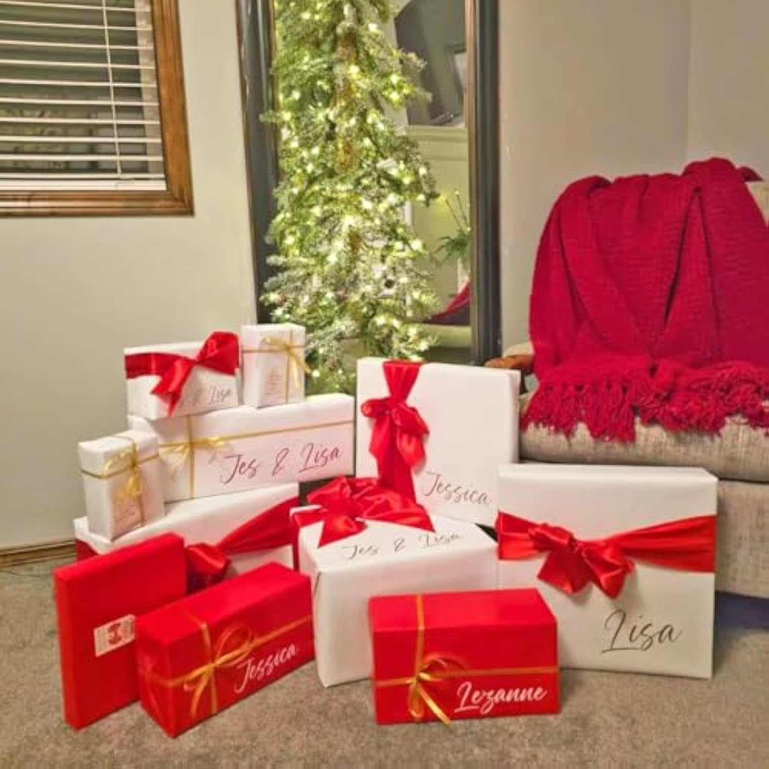 4 Inch X 22Yards Wide Red Satin Ribbon Solid Fabric Large Ribbon For C