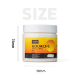 Gouache Refill Paints,White Color(200 Ml Bottles), Non Toxic Paint For Canvas And Paper, Art Supplies For Professionals, Students(White)