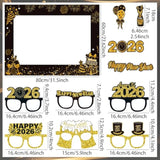 2026 Happy New Year Photo Booth Props Party Supplies