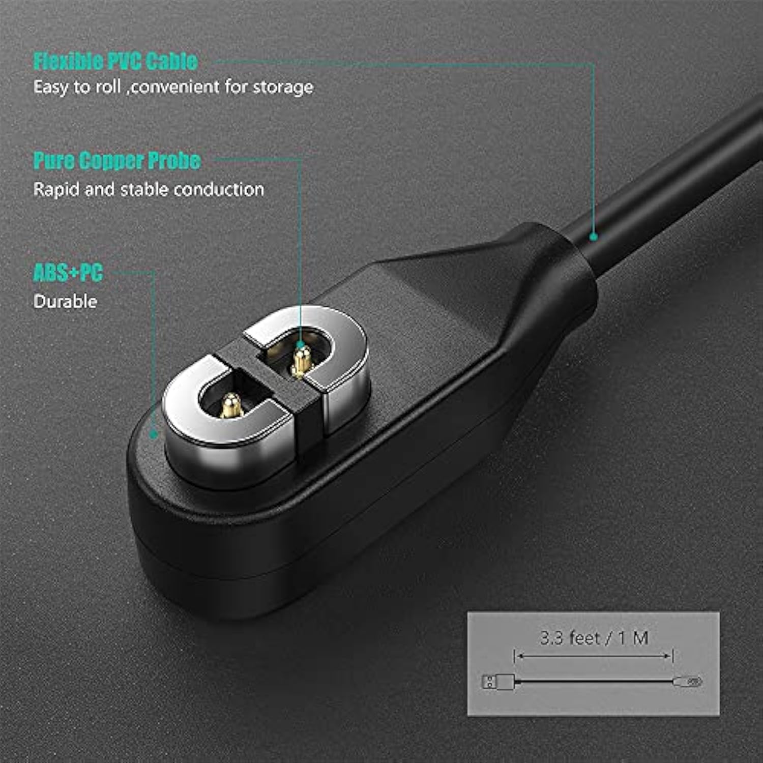 [2-Pack] Magnetic Charger Compatible With Aftershokz Aeropex, Shokz Opencomm,
