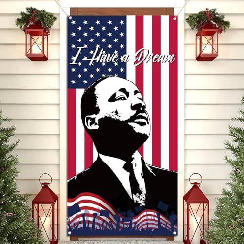 I Have A Dream Door Cover Martin Luther King Jr. Day Decorations Black History Month MLK Day School Classroom Office Door Decor